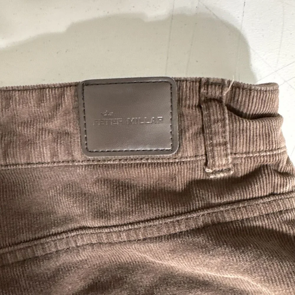 Peter Millar Corduroy Pants‎ Mens 44x33 Brown Straight Preppy Career Casual Trad